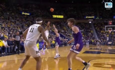 Michigan's Nimari Burnett SPLASHES 3-pointer to extend lead over Northwestern