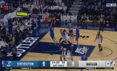 Jasen Green flies in for the putback slam, extending Creighton's lead over Butler