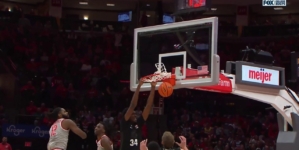 Xavier Booker slams down ferocious two-handed dunk to seal Michigan State's 69-62 victory over Ohio State