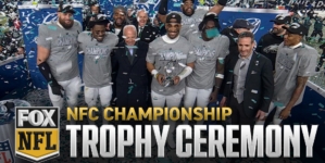 Philadelphia Eagles' NFC Championship Trophy Ceremony | NFL on FOX