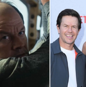 Mark Wahlberg’s wife ‘dove under the covers’ when she saw actor’s shaved head for bald role in ‘Flight Risk’