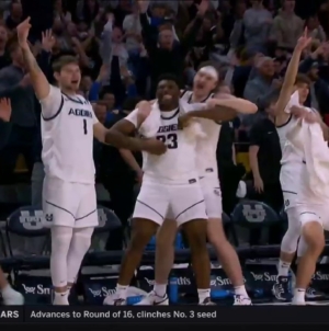 Deyton Albury knocks down clutch 3-pointer to seal Utah State's 76-71 victory over UNLV