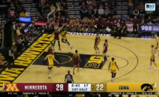 Iowa's Seydou Traore throws down a NASTY contact jam vs. Minnesota