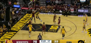 Iowa's Seydou Traore throws down a NASTY contact jam vs. Minnesota