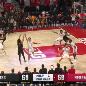 Desmond Claude hits a game-winning 3-pointer sealing USC's 78-73 win over Nebraska