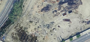 Satellite images of the words ‘help,’ ‘trafico’ near L.A. railroad go viral