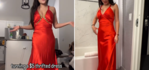 Woman Hits Thrift for Urgent Wedding Outfit—’Floored’ by $10 Item She Finds