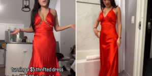 Woman Hits Thrift for Urgent Wedding Outfit—’Floored’ by $10 Item She Finds