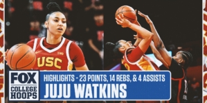 Juju Watkins compiles 23-point double-double in No. 4 USC’s 92-42 win over Rutgers | CBB on FOX