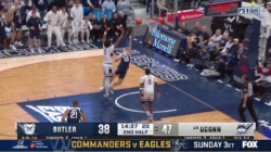 Butler's Finley Bizjack forces steal and makes SICK layup while drawing foul to trim deficit vs. UCONN