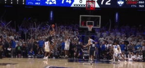 Xavier forces UConn to commit a shot clock violation, helping defeat Huskies, 76-72