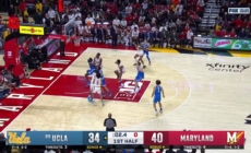 UCLA's Tyler Bilodeau makes halftime buzzer-beater to trim Maryland's lead to four points