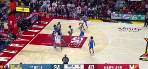 UCLA's Tyler Bilodeau makes halftime buzzer-beater to trim Maryland's lead to four points