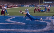 Sam LaPorta makes RIDICULOUS one-handed catch for a TD, giving Lions lead vs. Commanders | NFL Highlights