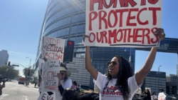 Protesters rally at Cedars-Sinai to protect pregnant patients of color