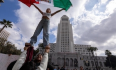 Hundreds of L.A. students join immigration protests; City Hall vandalized, police say