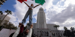 Hundreds of L.A. students join immigration protests; City Hall vandalized, police say