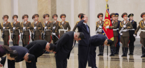 North Korea’s Kim makes rare visit to father’s tomb, pledging his devotion to ‘sacred struggle’