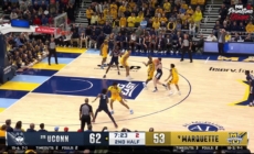 UConn's Alex Karaban hits a tough jumper late in the shot clock to extend lead over Marquette