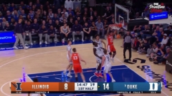 Illinois' Tre White throws down two-handed slam dunk against Duke