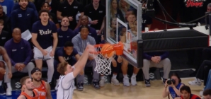 Cooper Flagg throws down amazing TWO-HANDED SLAM DUNK as Duke leads Illinois