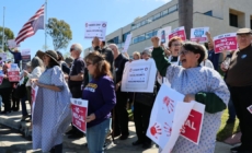 ‘I helped elect her’: Protesting Medi-Cal cuts at O.C. rep’s office