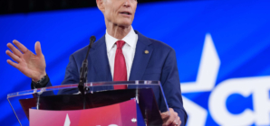 GOP’s Rick Scott Confronted on ‘Disturbance’ From Trump Economic Policies