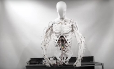 Creepy humanoid robot moves using 1,000 eerie artificial muscles