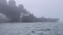 Tanker and cargo vessel collide, triggering explosions off English coast