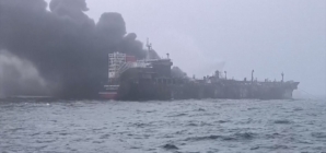 Tanker and cargo vessel collide, triggering explosions off English coast