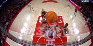 Nebraska's Andrew Morgan slams putback dunk to trim deficit against Iowa