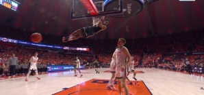 Myles Colvin finishes half-court alley-oop, extending Purdue's lead vs. Illinois