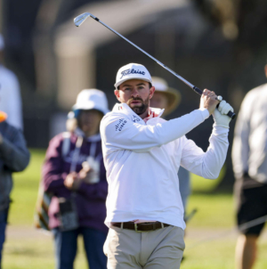 Cam Young Duck Hooks Arnold Palmer Tee Shot OB With AirPods In, Cards 82