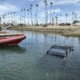 A Tesla Cybertruck sinks in a Southern California harbor