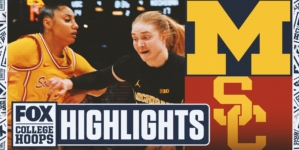 Michigan Wolverines vs. USC Trojans Big Ten Tournament Highlights | FOX College Hoops