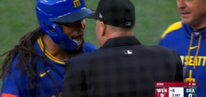 Mariners' J. P. Crawford ejected from the game after being called out on strikes vs. Nationals