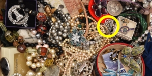 Valuable diamond brooch discovered in plain sight among ordinary jewelry pieces