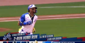 Braves' Ronald Acuña smashes two-run home run to extend lead vs. Red Sox