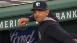 Yankees' manager Aaron Boone throws gum on field and gets ejected from game vs. Red Sox