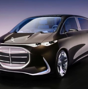 Luxury Mercedes electric van with 65-inch screen, 42 speakers