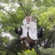 Elderly man builds tree house to protest eviction from state-owned home