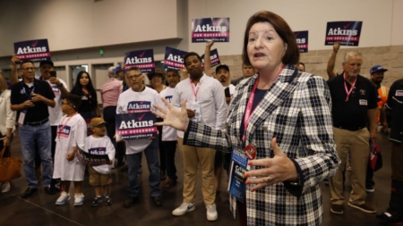 With Harris on the sideline, Democratic candidates for California governor woo party loyalists