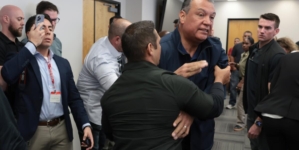 Sen. Alex Padilla handcuffed by federal agents at immigration news conference