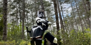 Jet-powered Volonaut Airbike flying motorcycle soars above traffic at 124 mph
