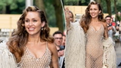 Miley Cyrus stuns in sheer crystal dress at New York film festival
