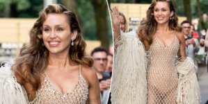 Miley Cyrus stuns in sheer crystal dress at New York film festival