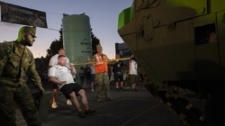 Strength Athlete Pulls 45-Ton Lynx Combat Vehicle with His Teeth