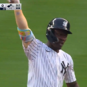 Jazz Chisholm, Anthony Volpe hit first inning home runs to give Yankees lead over Red Sox