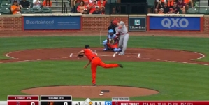 Mike Trout hammers a two-run home run to give Angels lead over Orioles