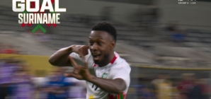 Shaquille Pinas scores on PK after handball by Costa Rica, giving Suriname 3-2 lead